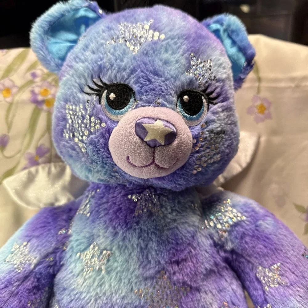 Build A Bear Starbright Bear Silver Stars Wings Magic Sound Light‎ Up Plush 17